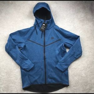 blue nike zip up sweater